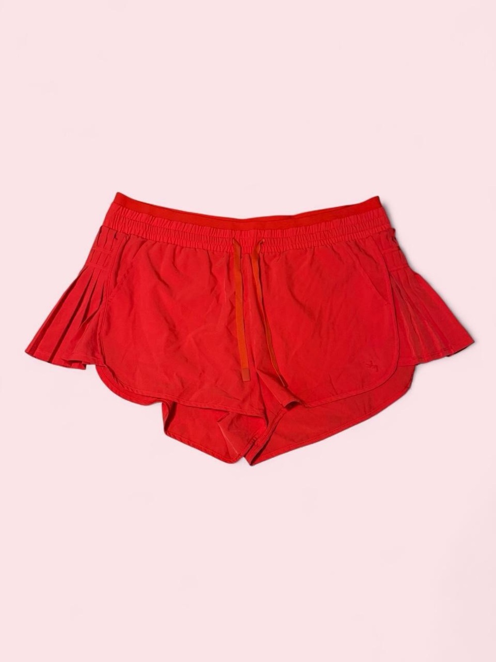 JoyLab Red Athletic Shorts with Pleated Side Panels